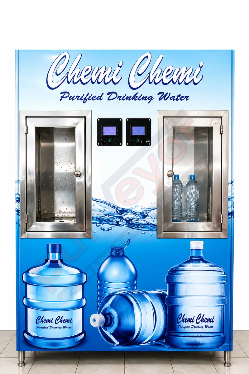 Wall-mount water vending skid